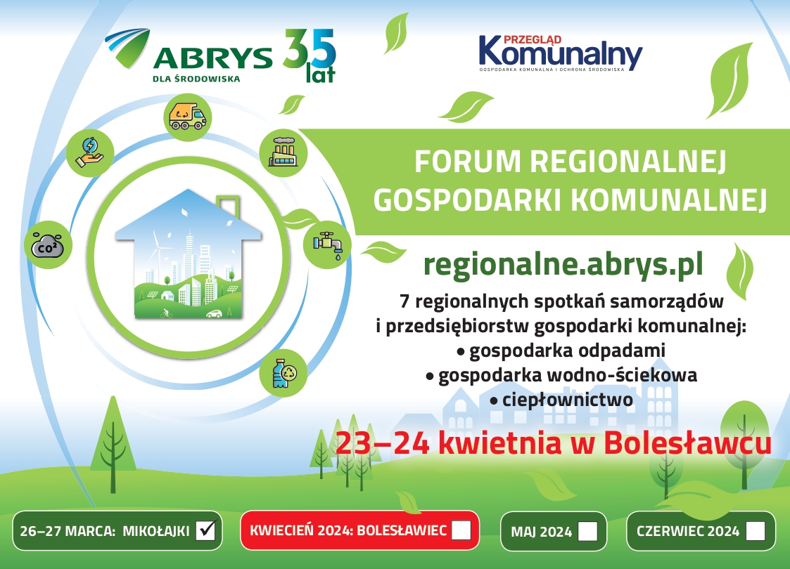 Forum regionalnej gospodarki komunalnej, 23-24 kwietnia 2024 r., Bolesławiec