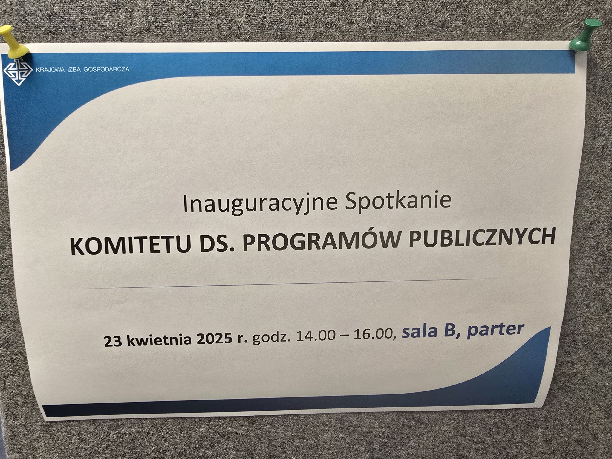 Inauguracyjne spotkanie Komitetu ds. Programów Publicznych w KIG, 23.04.2025 r.