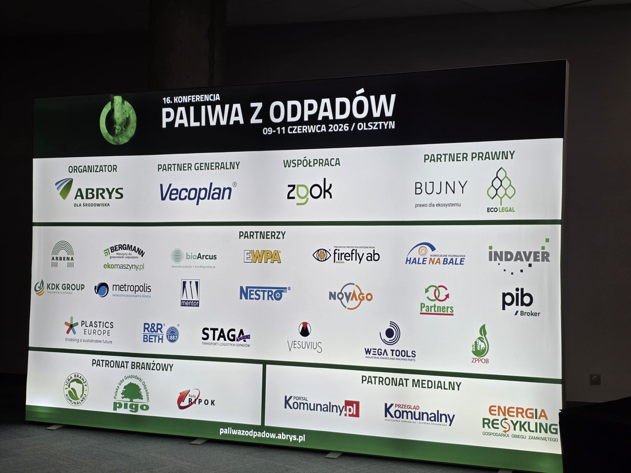 16. Konferencja Paliwa z Odpadów, 9-11 czerwca 2026 r., Olsztyn